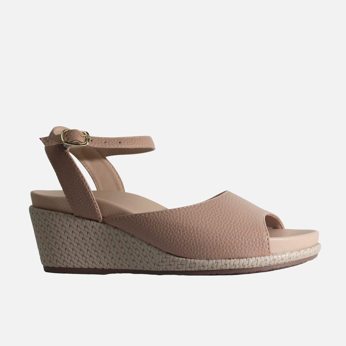 Sandalia plataforma floris de sintético para mujer - Nude