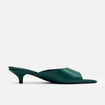 Sandalia tacon jadela de cuero para mujer - Verde
