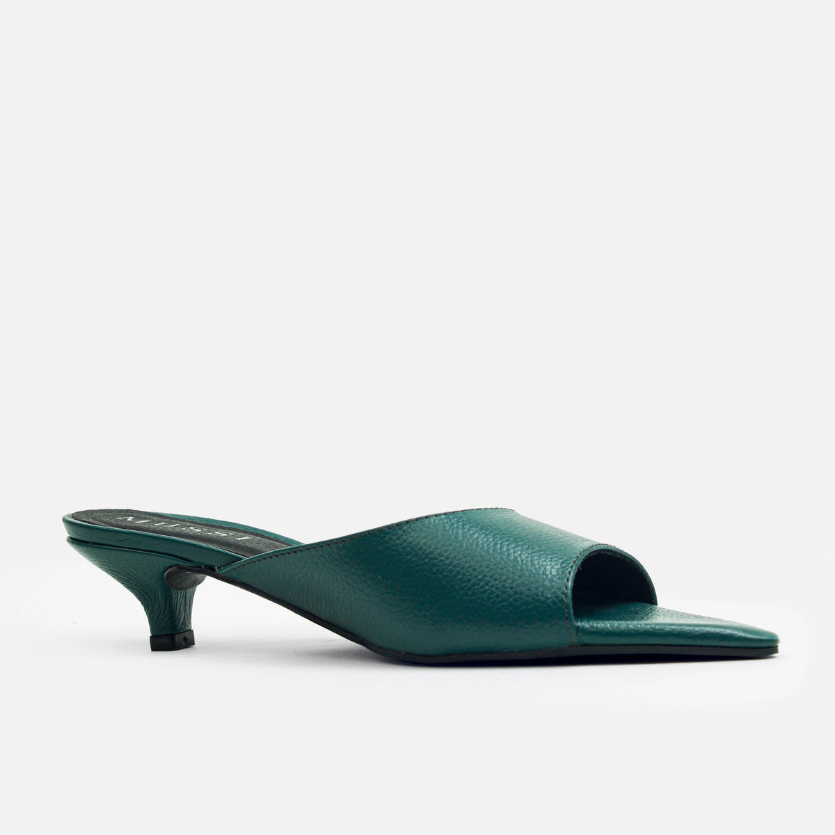 Sandalia tacon jadela de cuero para mujer - Verde