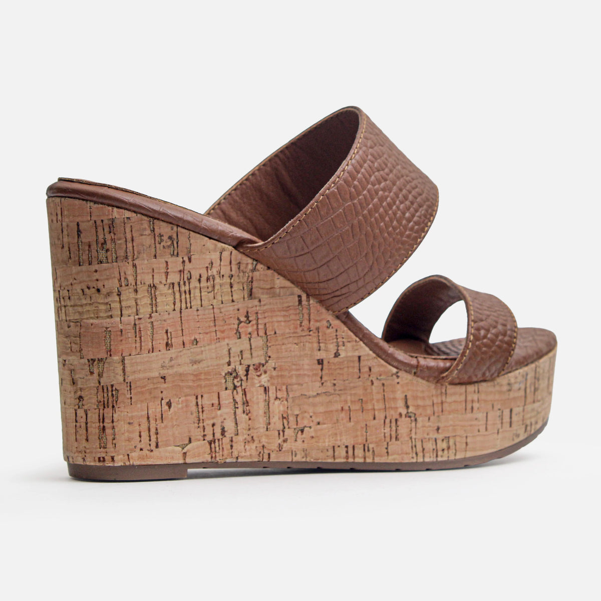 Sandalia plataforma dahlia de cuero para mujer - Miel