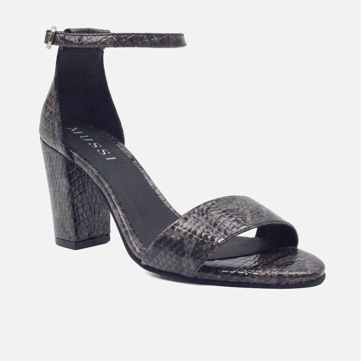 Sandalia tacon zia de sintético para mujer - Gris