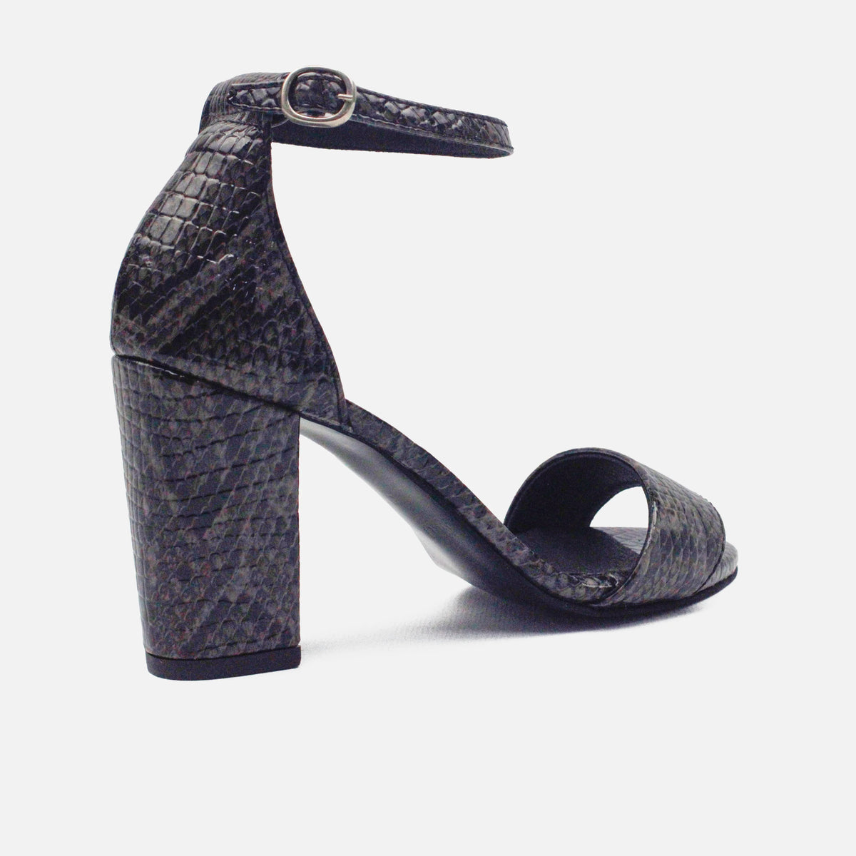 Sandalia tacon zia de sintético para mujer - Gris