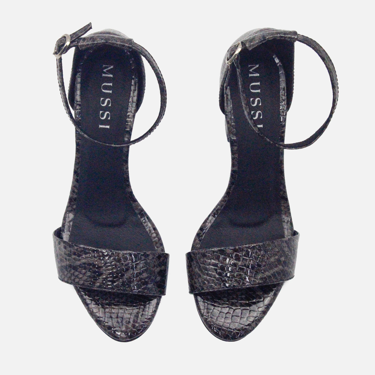 Sandalia tacon zia de sintético para mujer - Gris