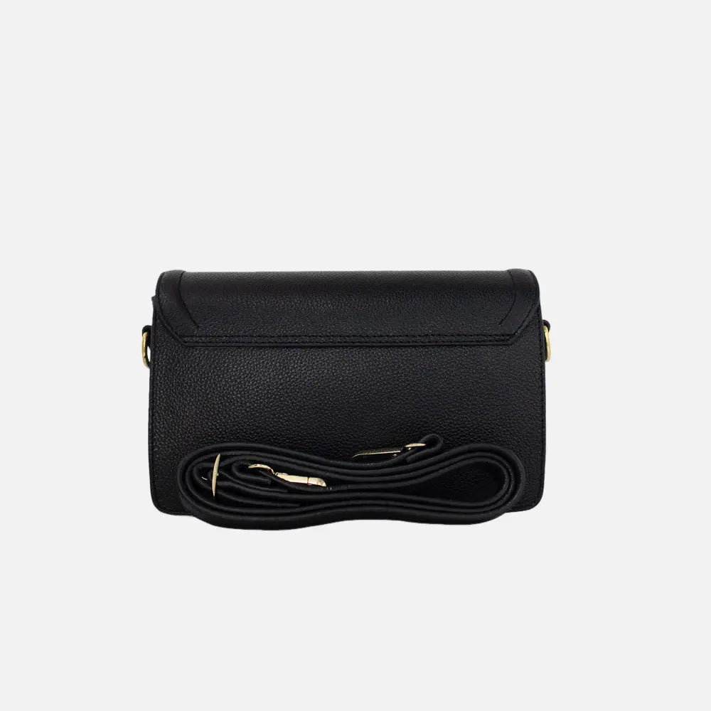 Bolso manos libres luz de cuero para mujer - Negro