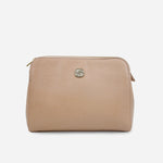 Bolso manos libres arau de cuero para mujer - Nude