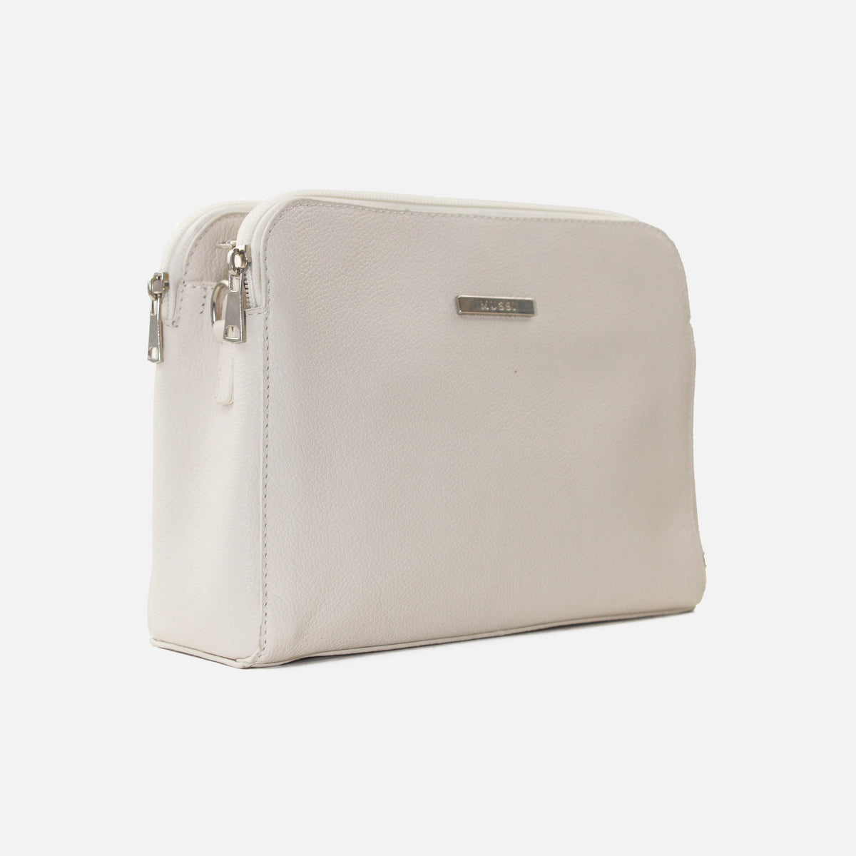 Bolso manos libres arau de cuero para mujer - Hueso
