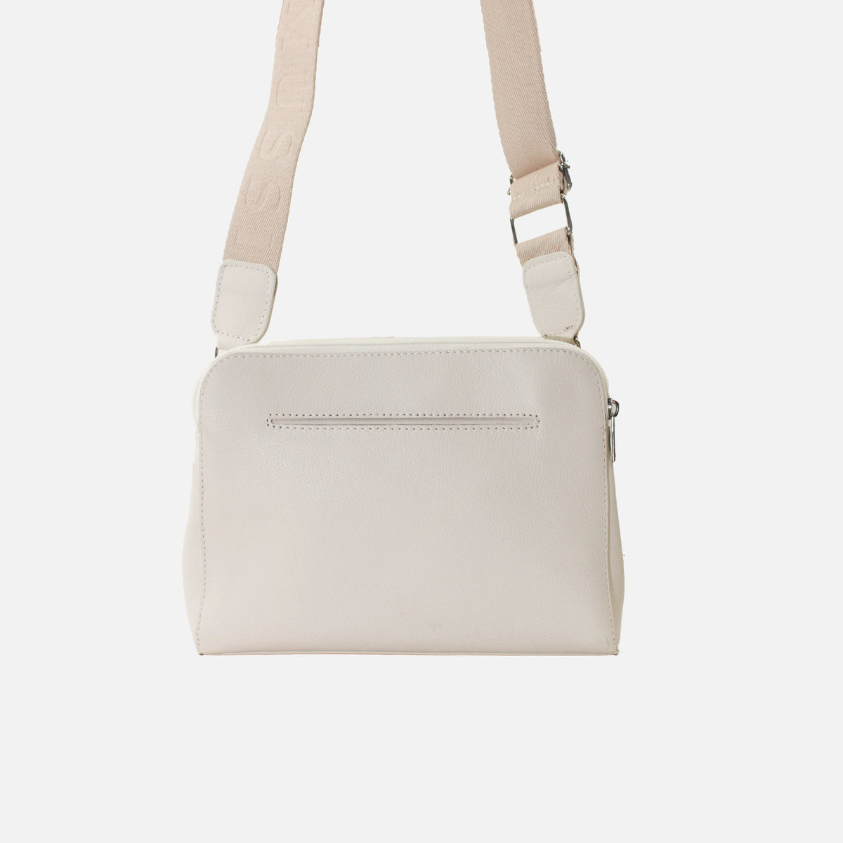 Bolso manos libres arau de cuero para mujer - Hueso
