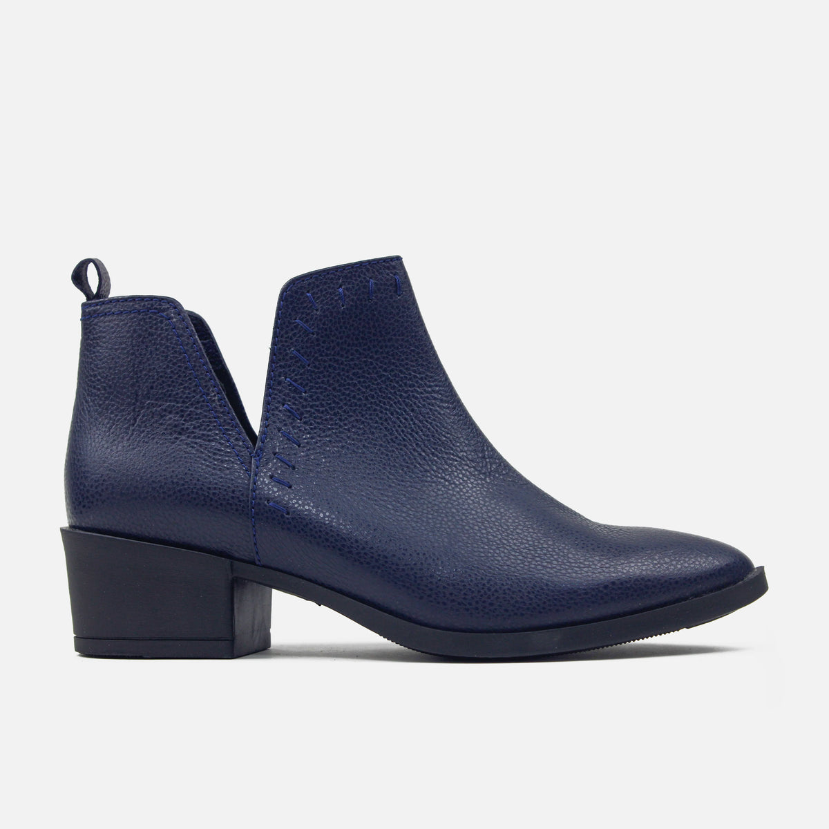 Botin tacon ianara de cuero para mujer - Azul