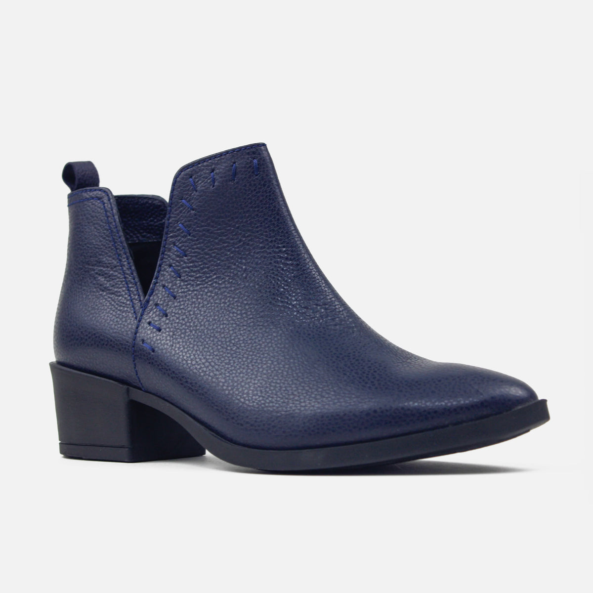 Botin tacon ianara de cuero para mujer - Azul