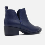 Botin tacon ianara de cuero para mujer - Azul