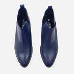 Botin tacon ianara de cuero para mujer - Azul