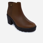 Botin tractorado austria de cuero para mujer - Miel