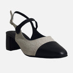 Tacones marilyn de cuero para mujer - Negro