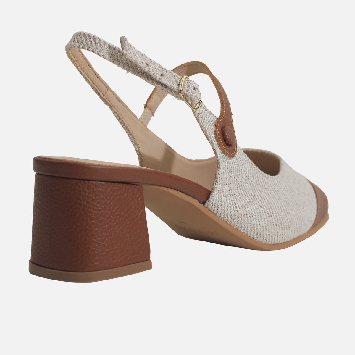 Tacones marilyn de textil para mujer - Miel