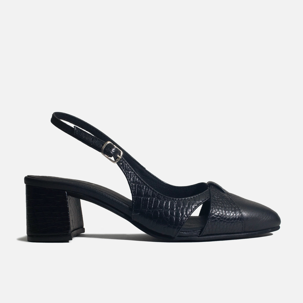 Tacones willow de cuero para mujer - Negro