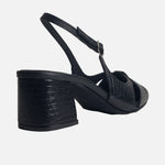 Tacones willow de cuero para mujer - Negro