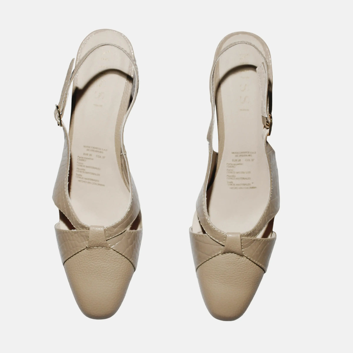 Tacones willow de cuero para mujer - Taupe