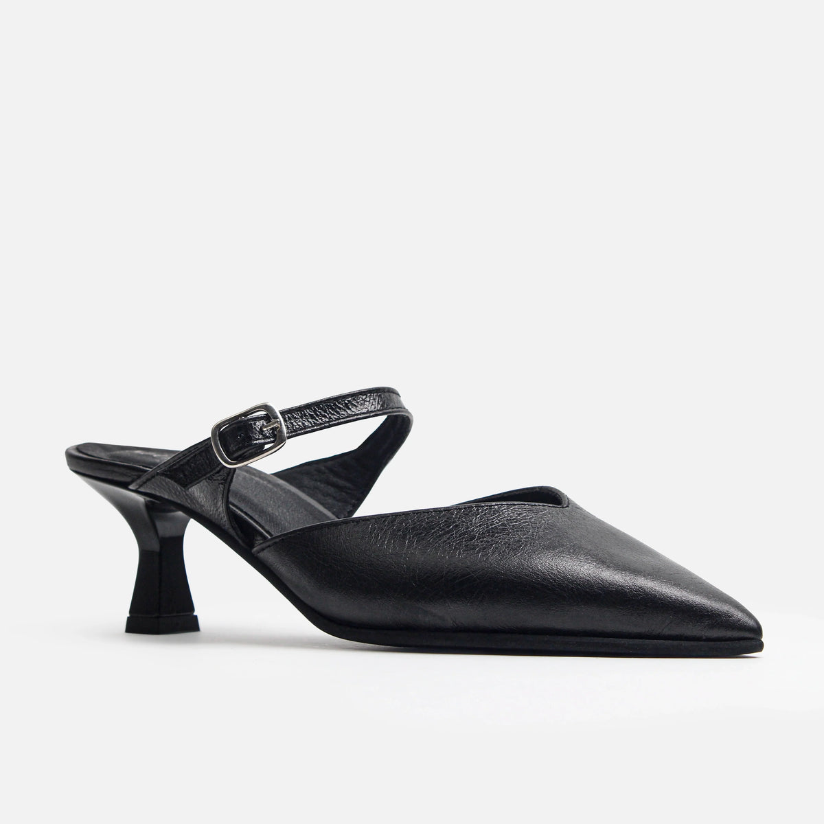 Tacones nerina de cuero para mujer - Negro