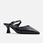 Tacones nerina de cuero para mujer - Negro