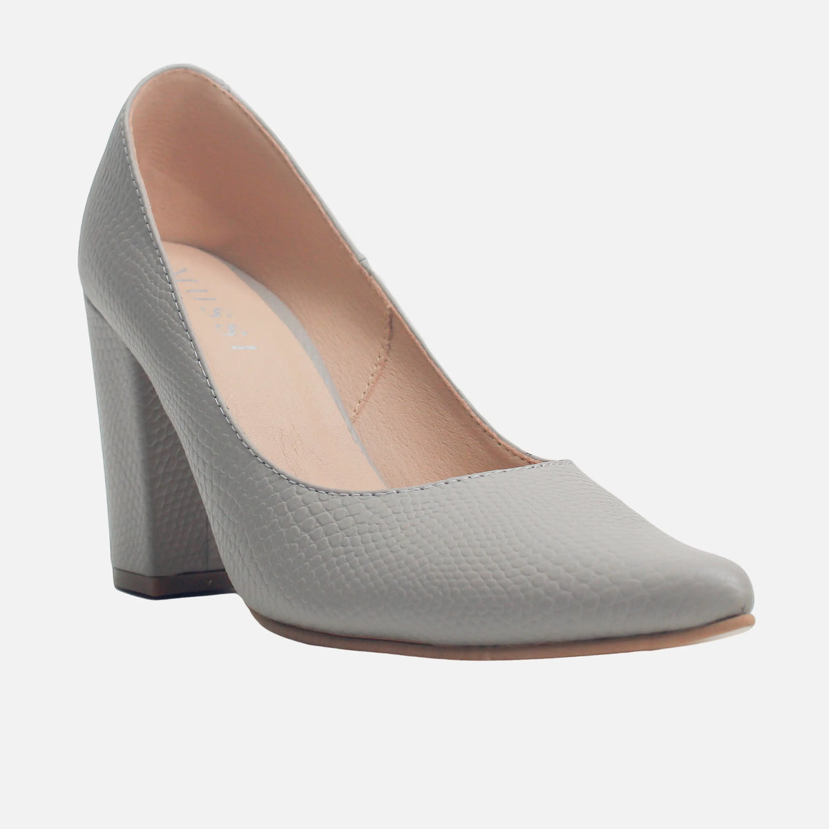 Tacones mai de cuero para mujer - Gris