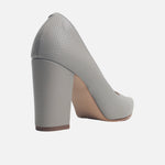 Tacones mai de cuero para mujer - Gris