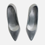 Tacones mai de cuero para mujer - Plateado