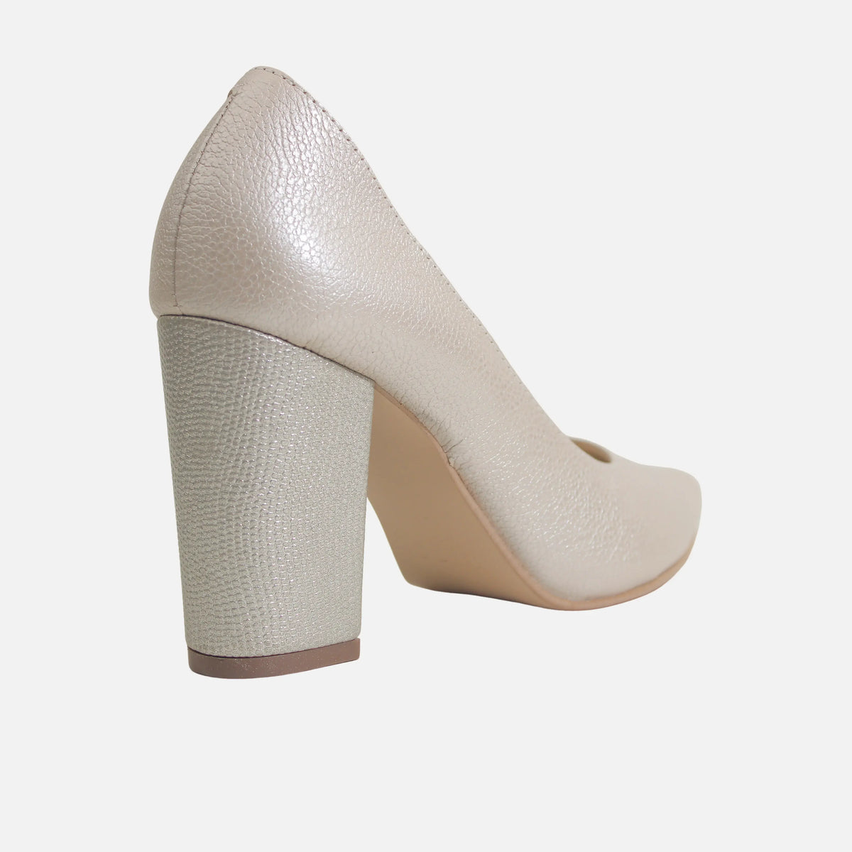 Tacones mai de cuero para mujer - Oro