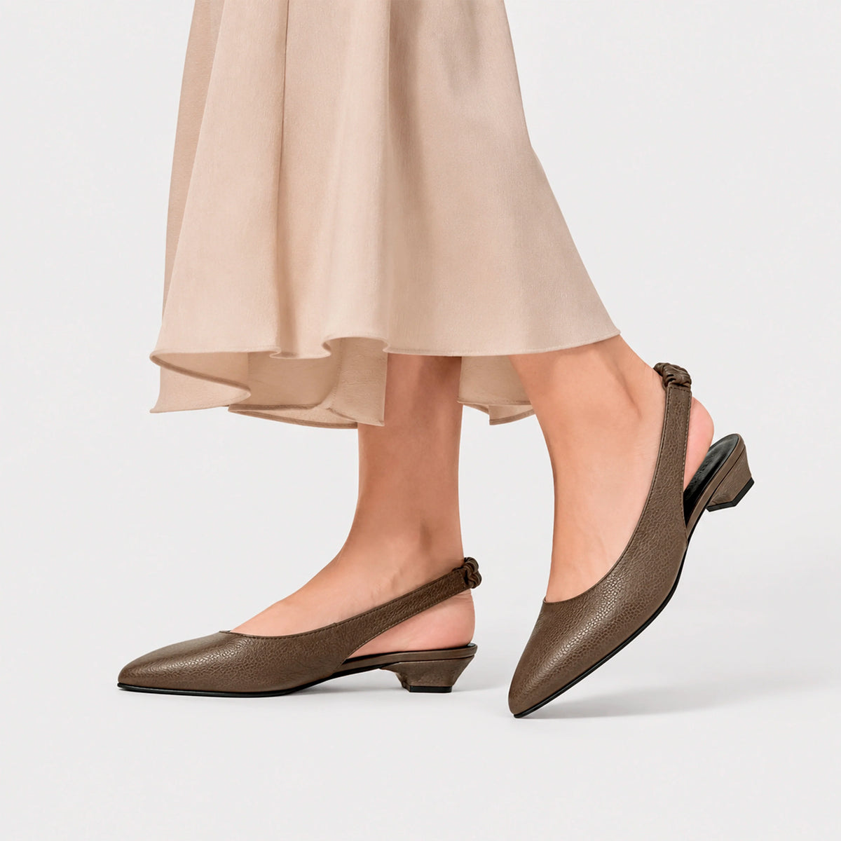 Tacones serena de cuero para mujer - Taupe