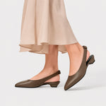 Tacones serena de cuero para mujer - Taupe