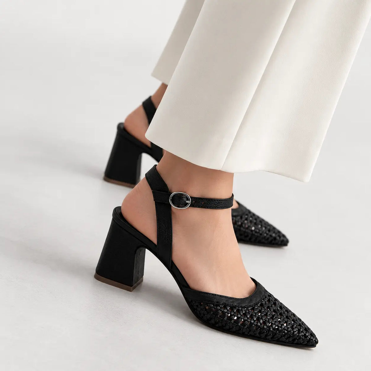Tacones calista de sintético para mujer - Negro
