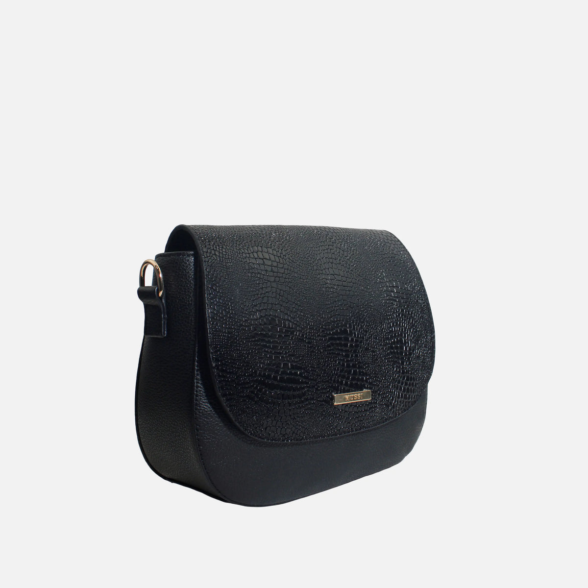 Bolso manos libres ainara de cuero para mujer - Negro
