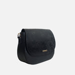 Bolso manos libres ainara de cuero para mujer - Negro