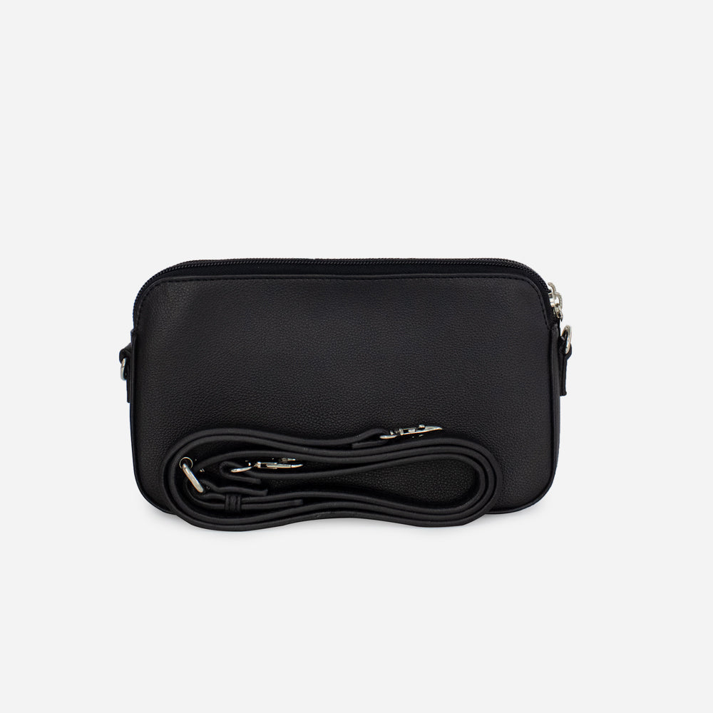 Bolso manos libres minca de sintético para mujer - Negro