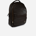 Morral gerbera de cuero para hombre - Café