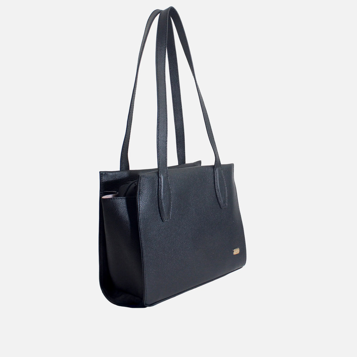 Cartera athanas de cuero para mujer - Negro