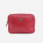 Bolso manos libres asa de cuero para mujer - Rojo