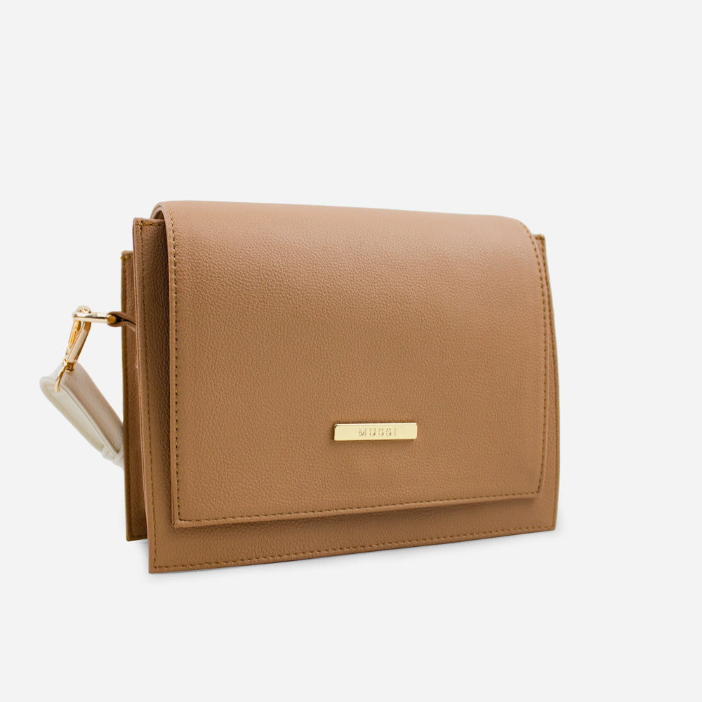 Bolso manos libres dai de sintético para mujer - Almendra