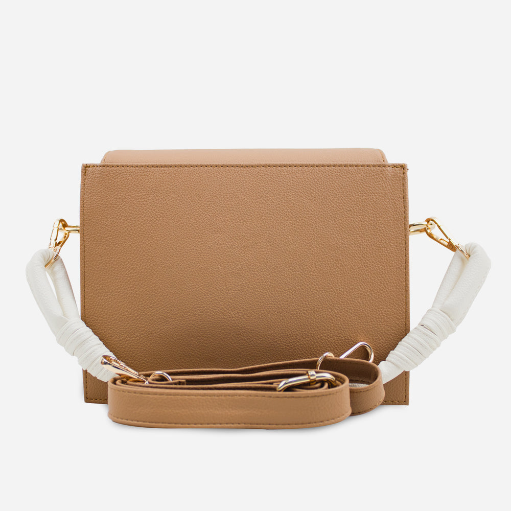 Bolso manos libres dai de sintético para mujer - Almendra