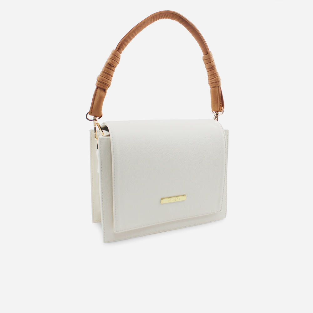 Bolso manos libres dai de sintético para mujer - Hueso