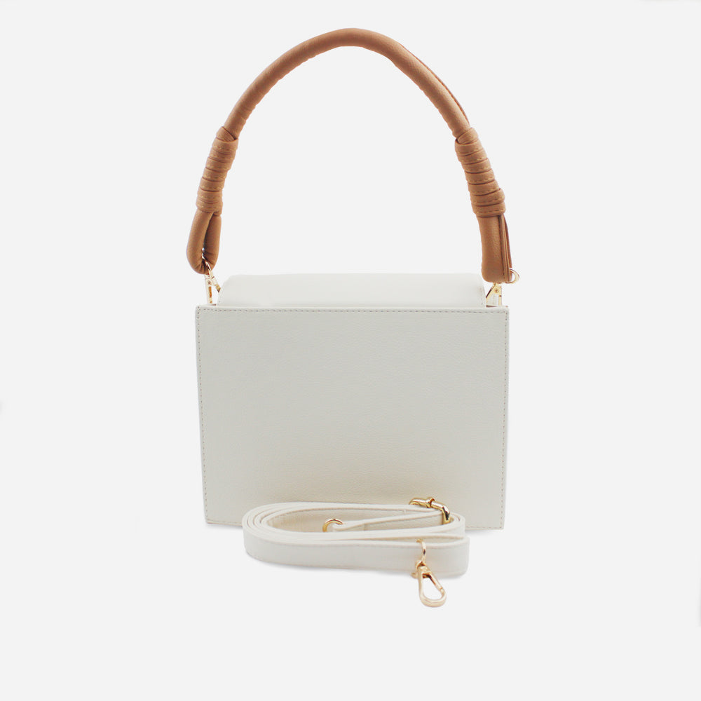 Bolso manos libres dai de sintético para mujer - Hueso