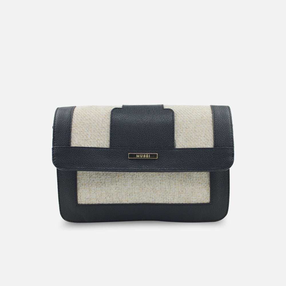 Bolso manos libres alexia de cuero para mujer - Negro