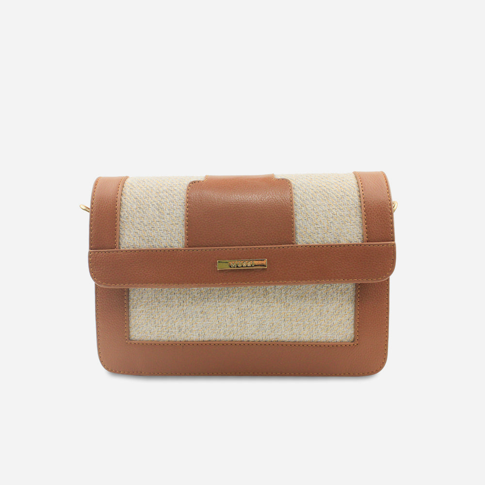 Bolso manos libres alexia de cuero para mujer - Miel