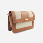 Bolso manos libres alexia de cuero para mujer - Miel