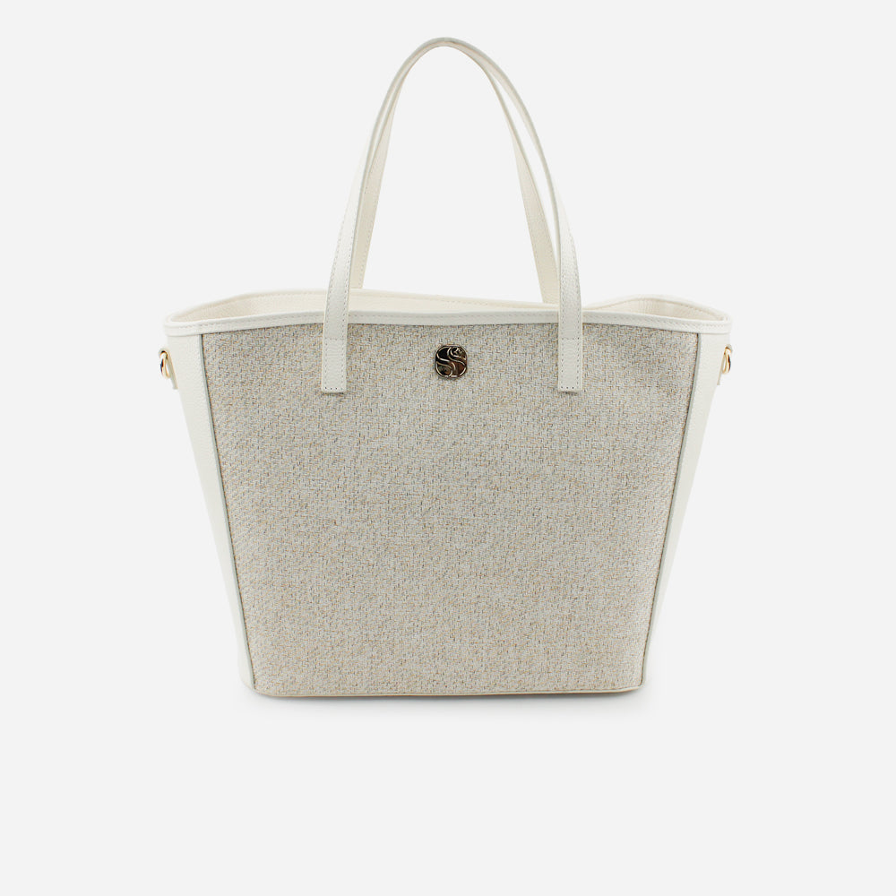 Cartera tilda de cuero para mujer - Hueso