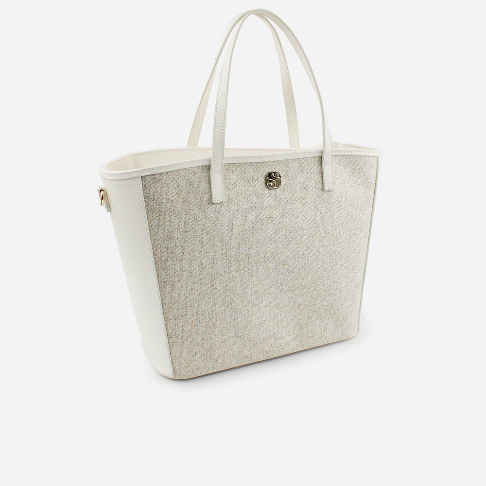 Cartera tilda de cuero para mujer - Hueso