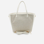 Cartera tilda de cuero para mujer - Hueso