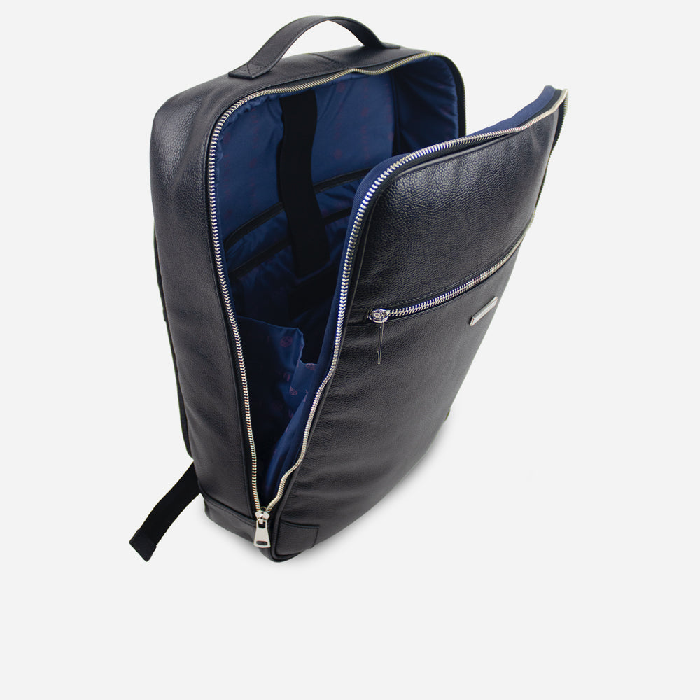 Morral cristal de cuero para hombre - Negro