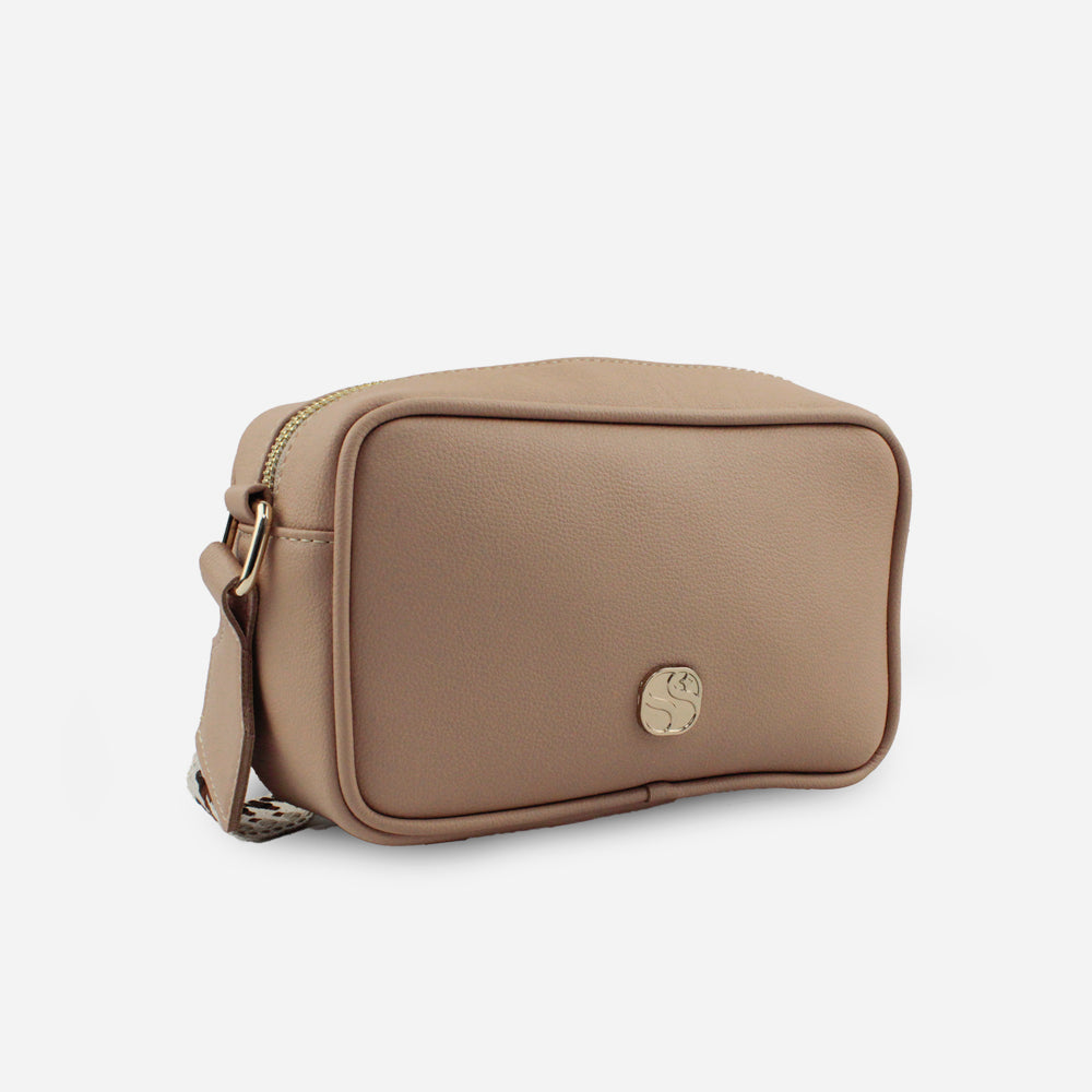 Bolso manos libres senda de sintético para mujer - Almendra