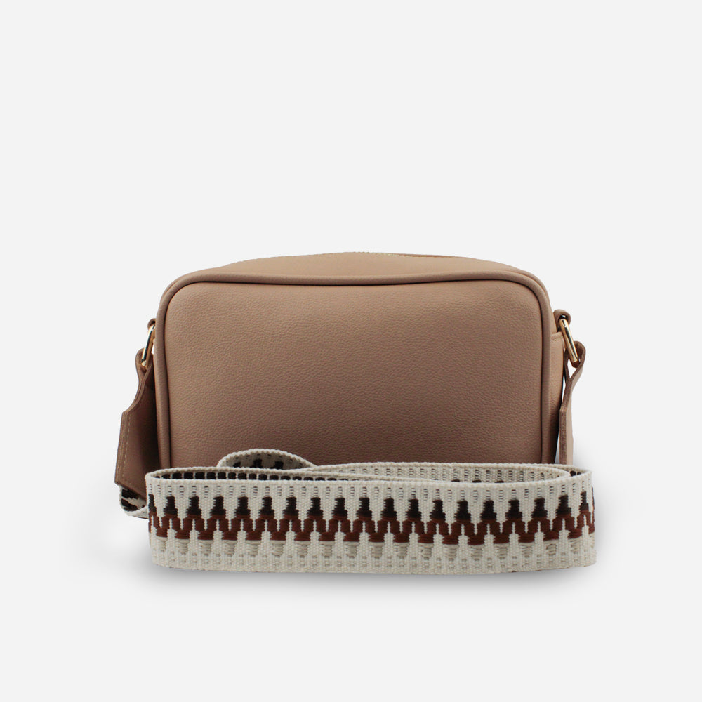 Bolso manos libres senda de sintético para mujer - Almendra