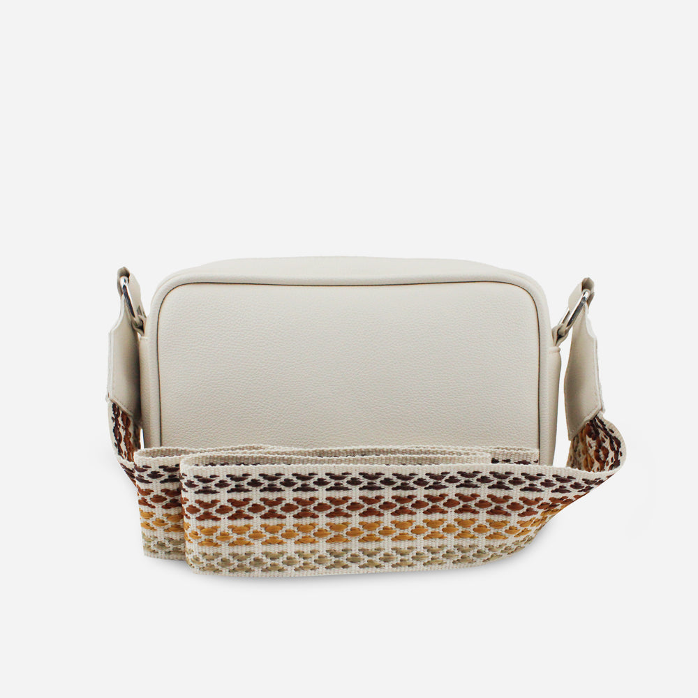 Bolso manos libres senda de sintético para mujer - Hueso